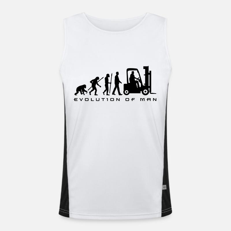 evolution_gabelstapler_122013_a_1c Funktionelles Kontrast-Tank Top für Männer 