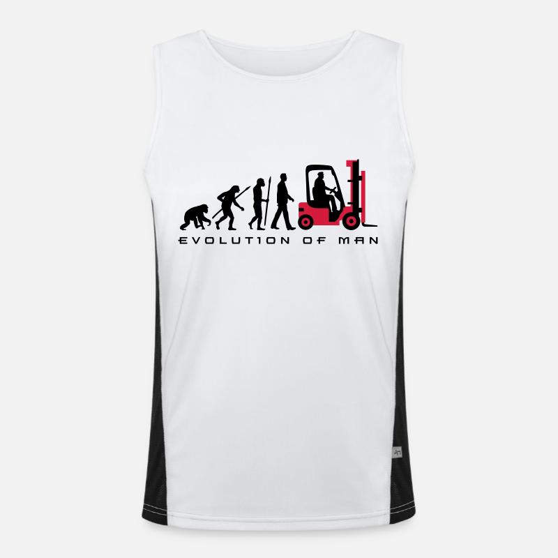 evolution_gabelstapler_122013_a_2c Funktionelles Kontrast-Tank Top für Männer 