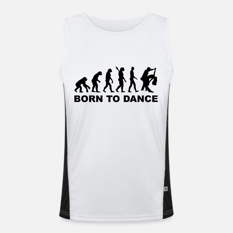 Évolution Danser - Débardeur respirant contrasté Homme  - blanc/noir