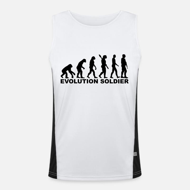 Evolution Soldier - Men's Functional Contrast Tank Top  - white/black