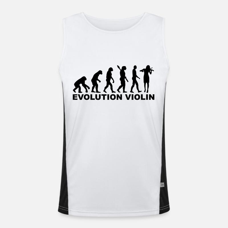 Evolution violin - Men's Functional Contrast Tank Top  - white/black