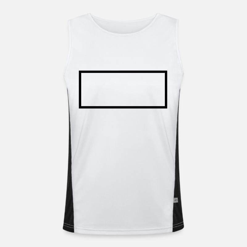 Rectangle - Rechteck - Form - Customize it ! - Men's Functional Contrast Tank Top  - white/black