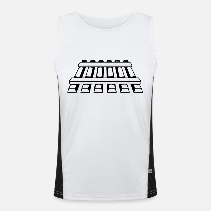 Track rails route Men's Functional Contrast Tank Top 