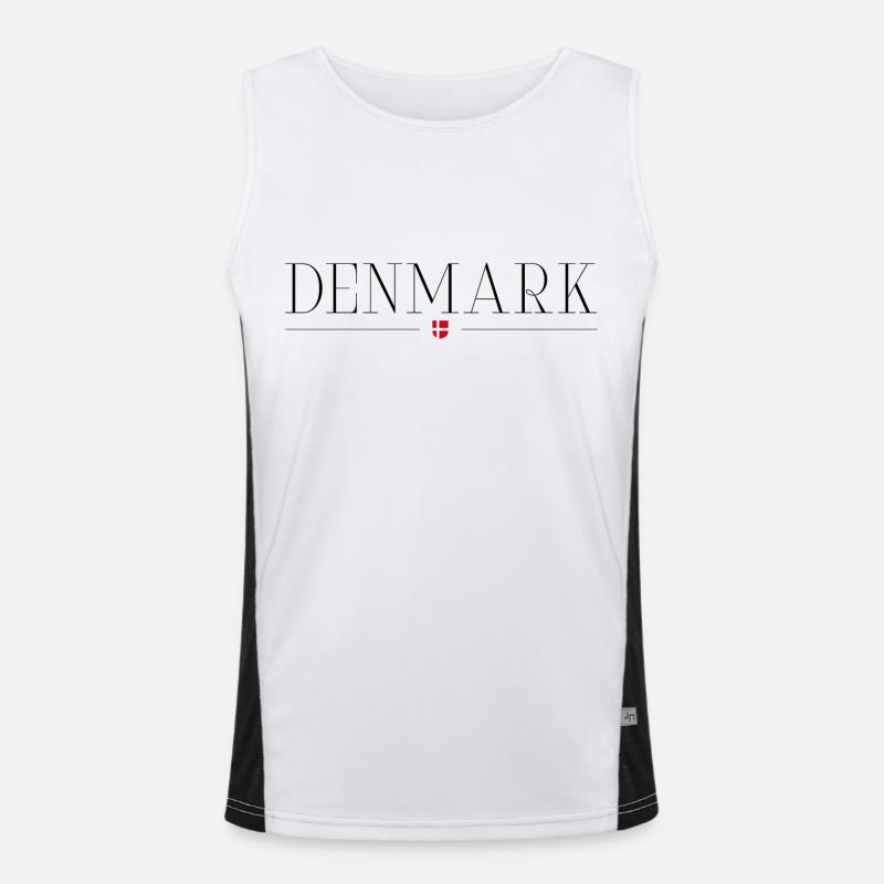 Dänemark Funktionelles Kontrast-Tank Top für Männer 