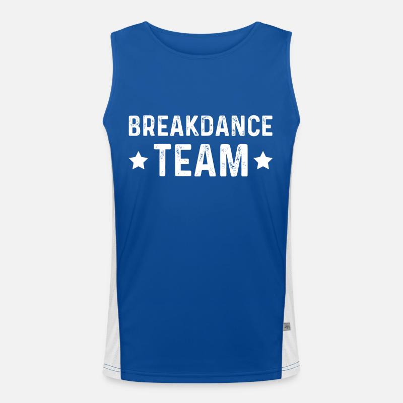 Breakdance Team Funktionelles Kontrast-Tank Top für Männer 