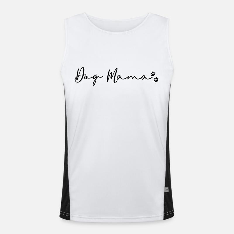 Hund Mama Funktionelles Kontrast-Tank Top für Männer 