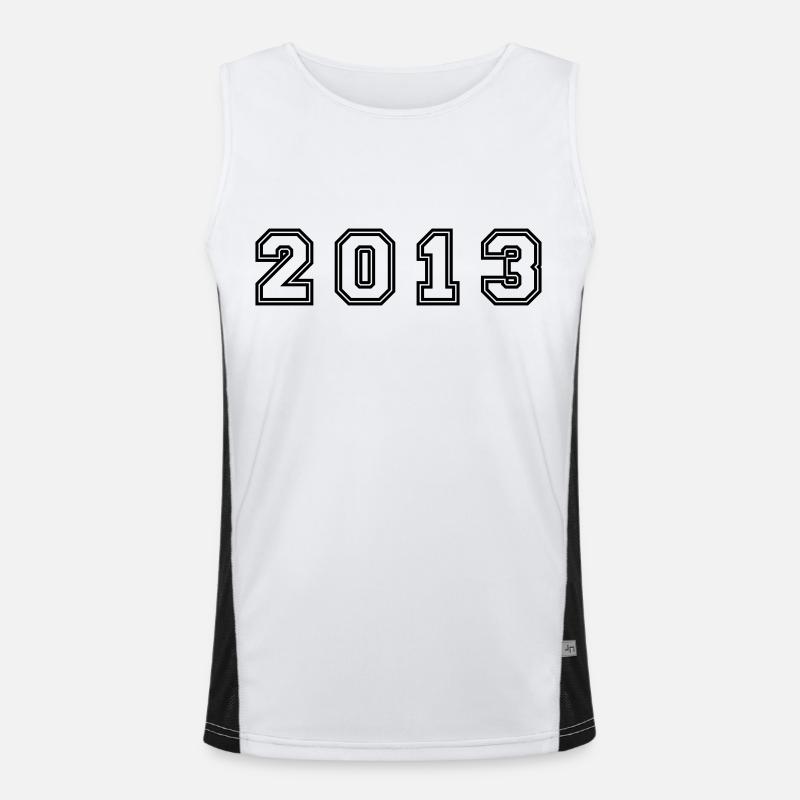 2013 Year Number Men's Functional Contrast Tank Top 