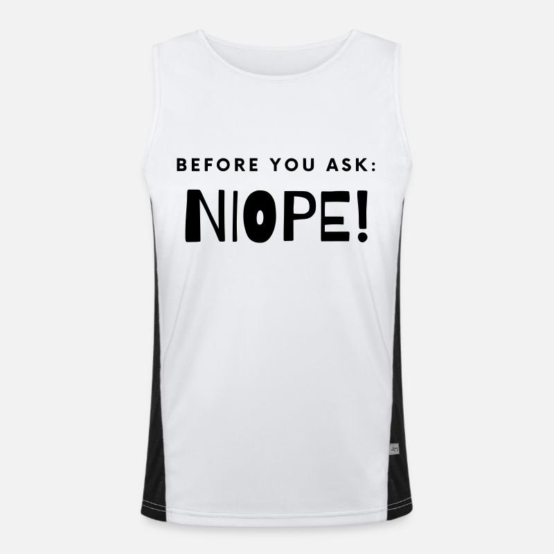 NOPE! Funktionelles Kontrast-Tank Top für Männer 