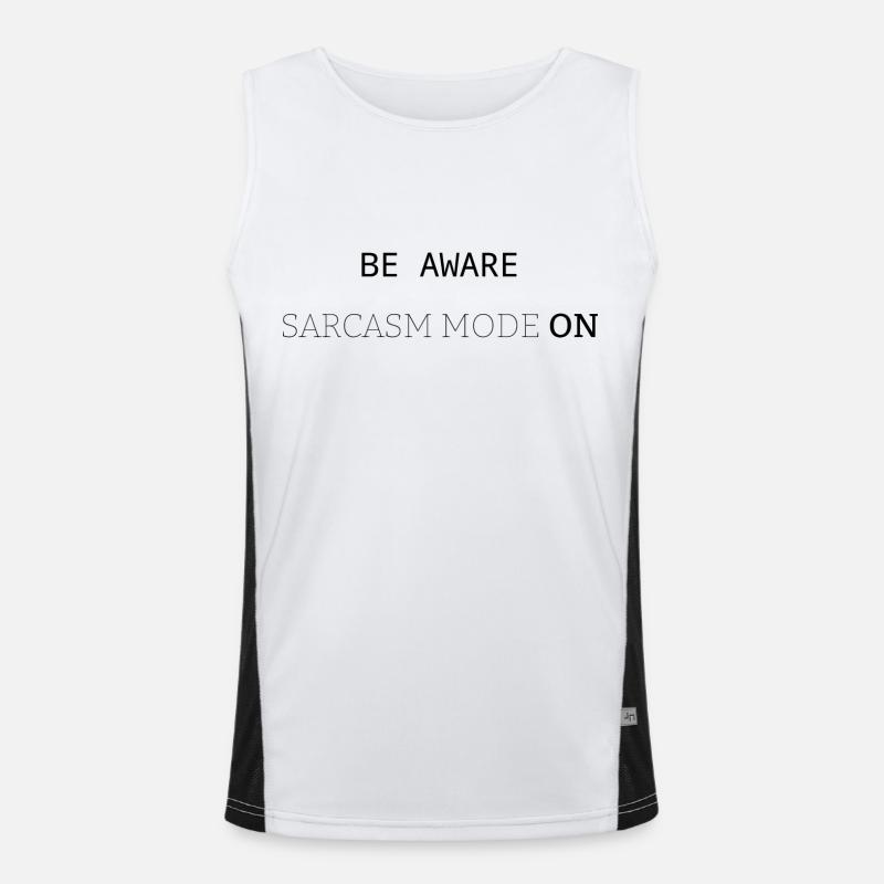 Sarcasm Mode ON Men's Functional Contrast Tank Top 