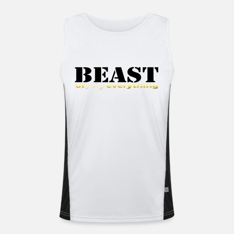 Beast everything black Funktionelles Kontrast-Tank Top für Männer 