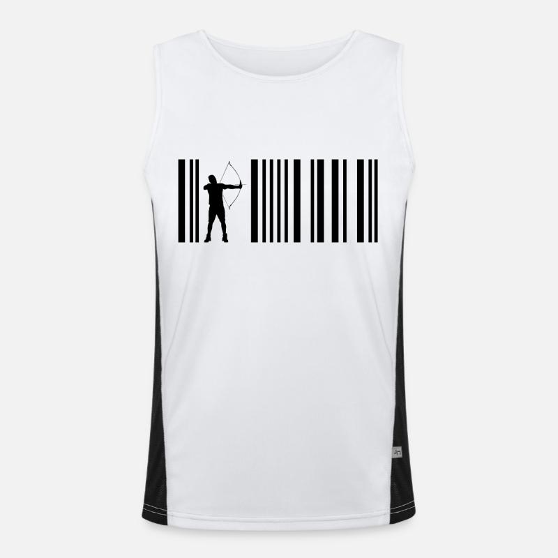 Bogenschießen Bogenschütze mit Pfeil und Bogen Funktionelles Kontrast-Tank Top für Männer 