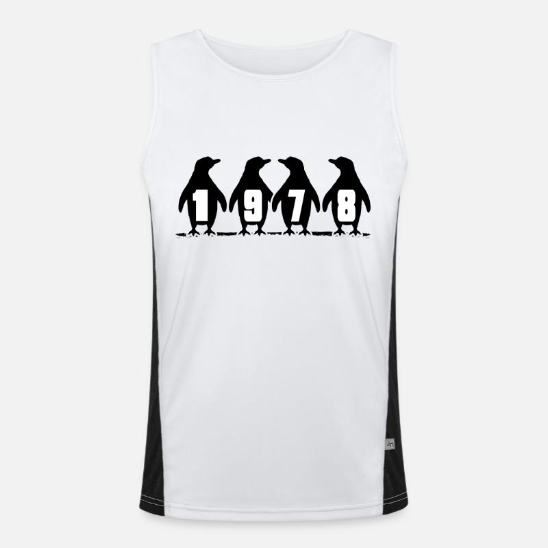 1978 pinguin geburtstag eisbader jubiläum party Funktionelles Kontrast-Tank Top für Männer 