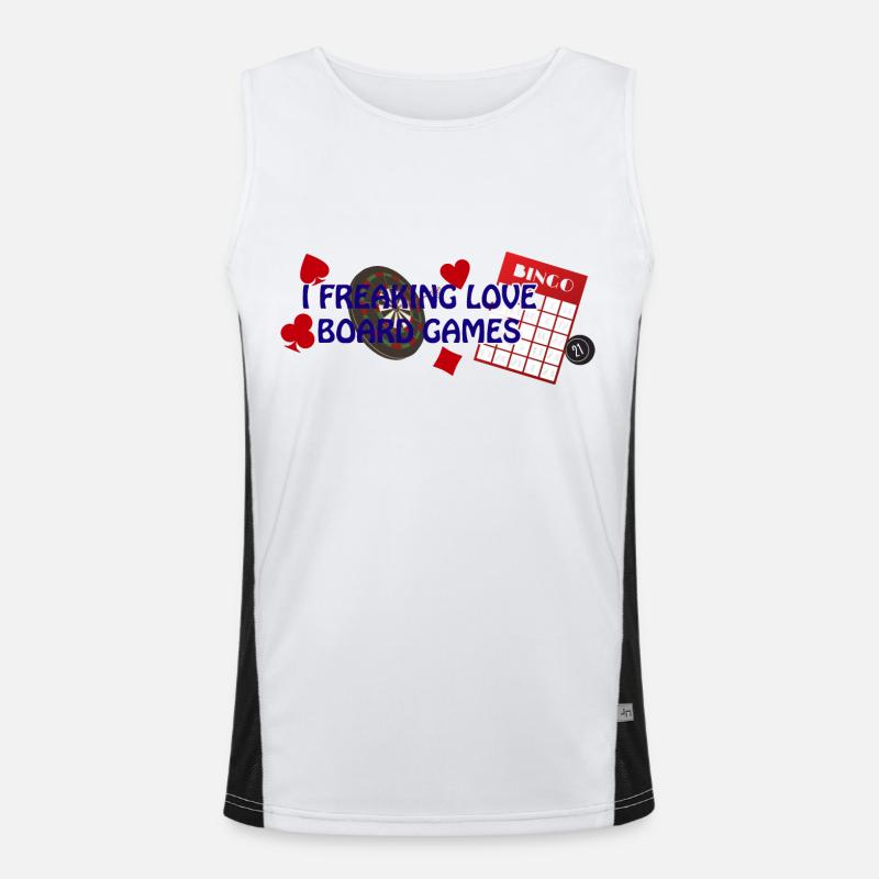 Boardgame Chess Backgammon Game Night Men's Functional Contrast Tank Top 