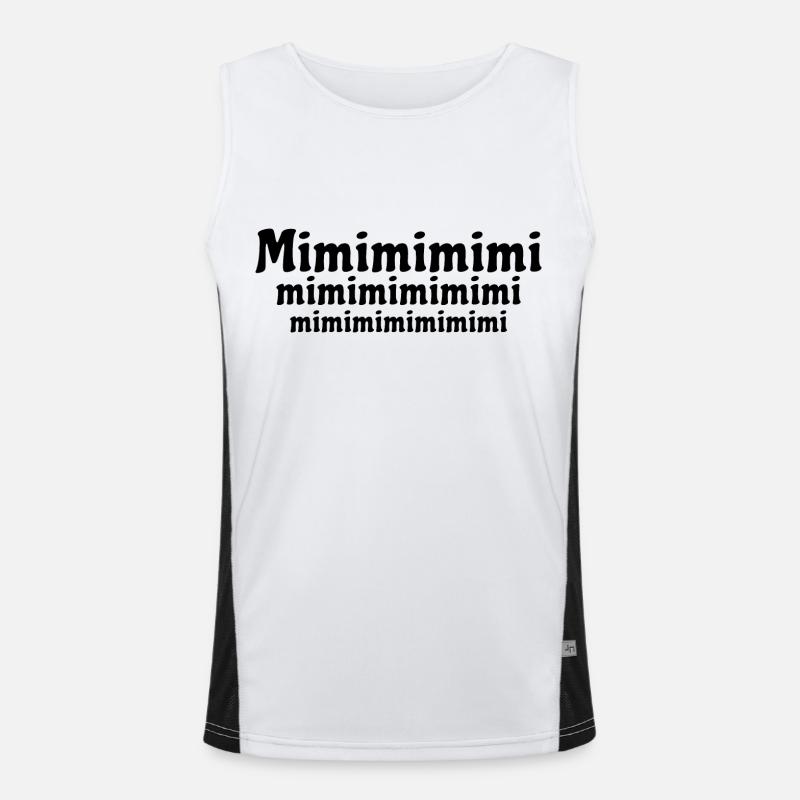 Mimimi - rumheulen Spruch Funktionelles Kontrast-Tank Top für Männer 