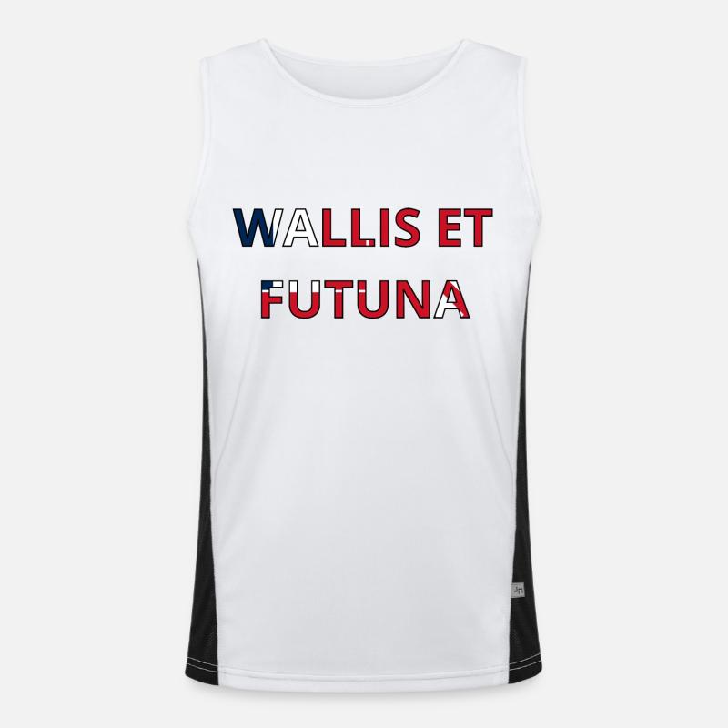 Drapeau Wallis et Futuna Débardeur respirant contrasté Homme 