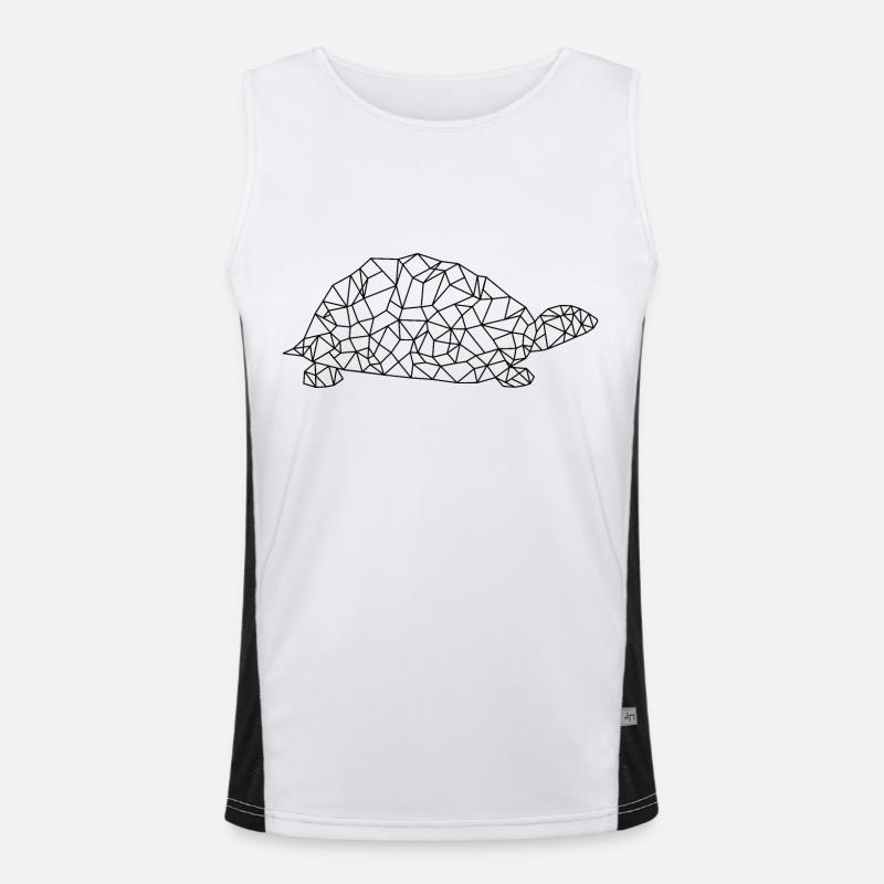 Turtle Polygon Men's Functional Contrast Tank Top 