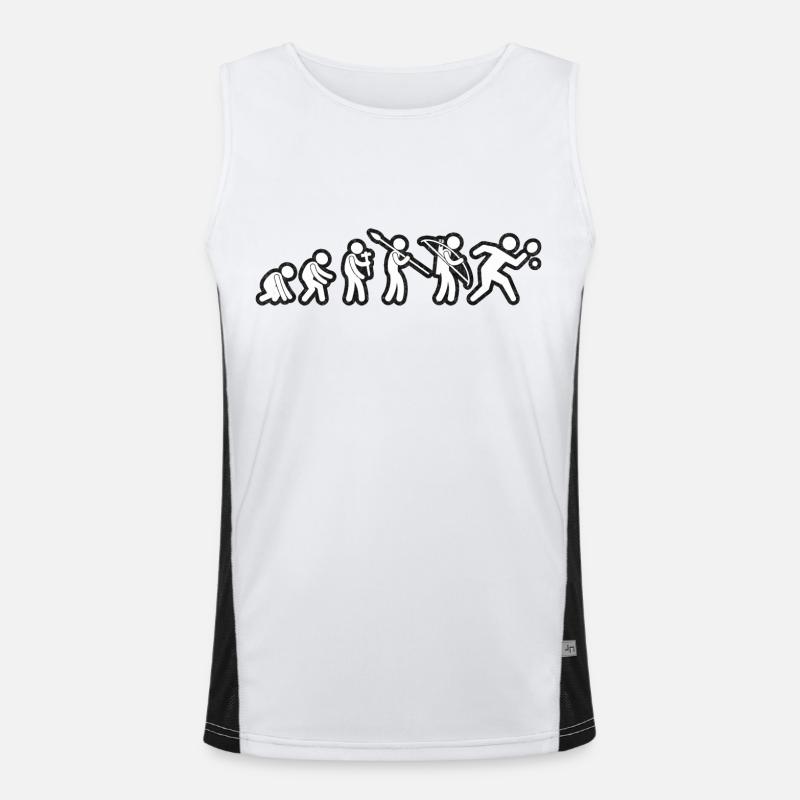 Evolution Table Tennis White Grunge Funktionelles Kontrast-Tank Top für Männer 