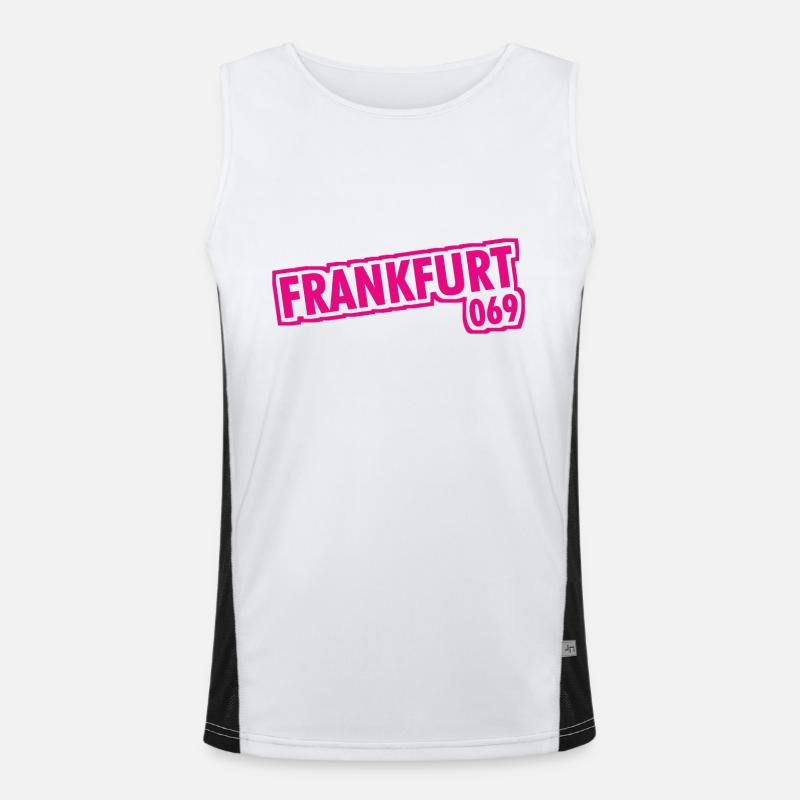 Frankfurt am Main - 069 - Phone Code Men's Functional Contrast Tank Top 