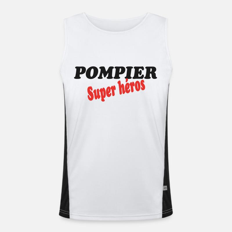 POMPIER super héros Débardeur respirant contrasté Homme 