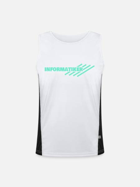 Computer scientist - Men's Functional Contrast Tank Top - white/black