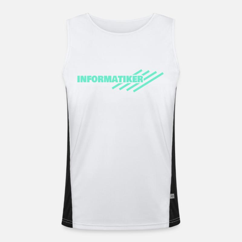 Computer scientist - Men's Functional Contrast Tank Top  - white/black