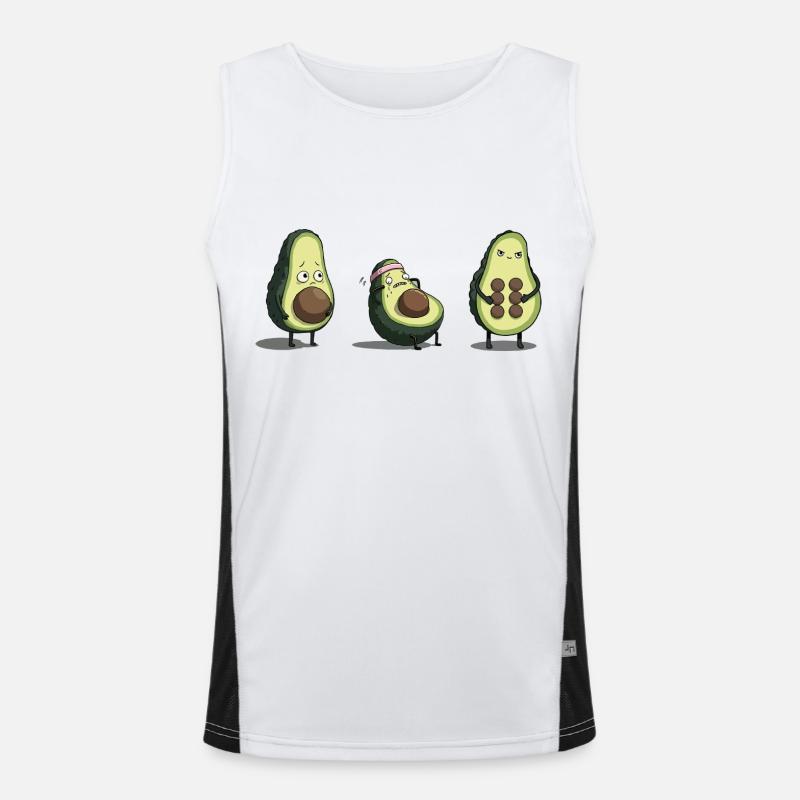 Avocado Body Evolution - Men's Functional Contrast Tank Top  - white/black