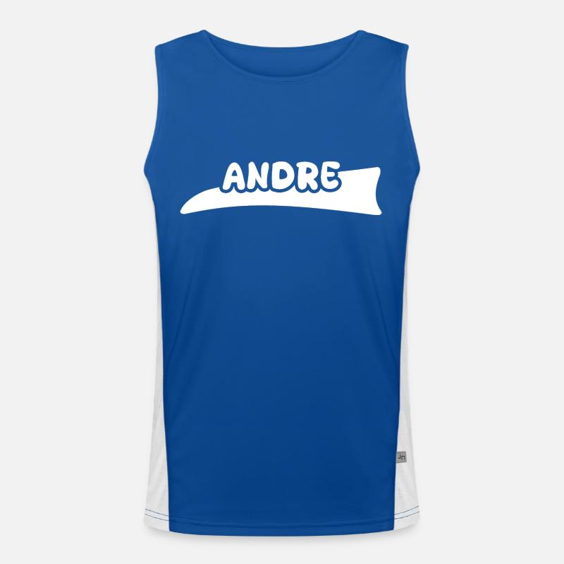 Vorname Andre Funktionelles Kontrast-Tank Top für Männer 