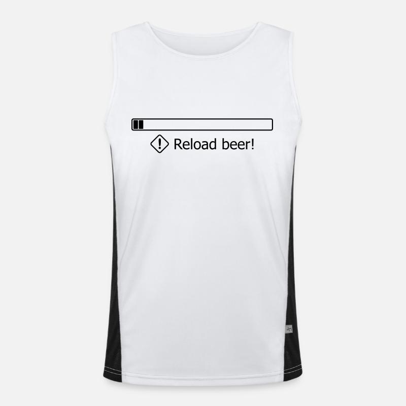 Reload beer! Funktionelles Kontrast-Tank Top für Männer 