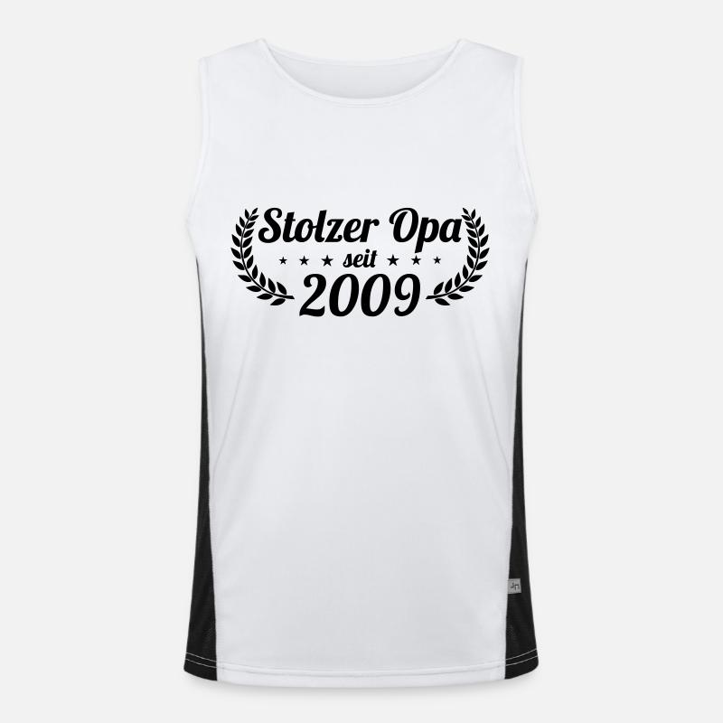 stolzer Opa seit 2009 Funktionelles Kontrast-Tank Top für Männer 