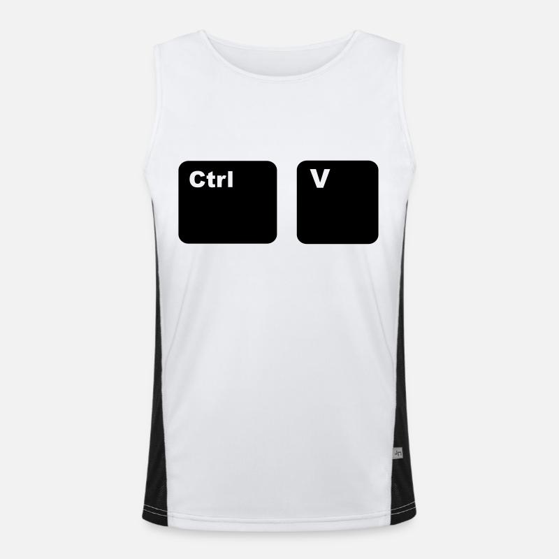 Ctrl + V Copy and Paste Funktionelles Kontrast-Tank Top für Männer 