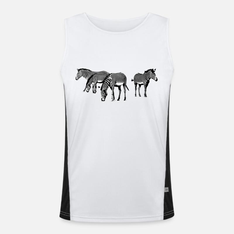 Zebras Men's Functional Contrast Tank Top 