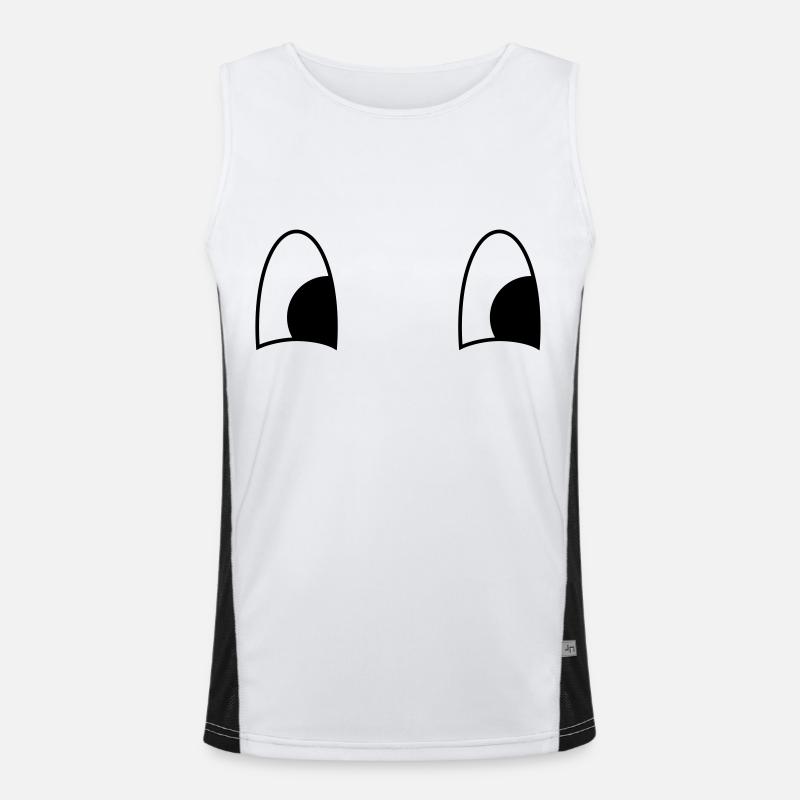 Verlegener Blick Funktionelles Kontrast-Tank Top für Männer 