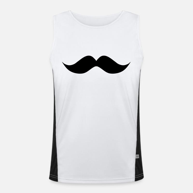 Schnurrbart Schnurrbart wellig Funktionelles Kontrast-Tank Top für Männer 