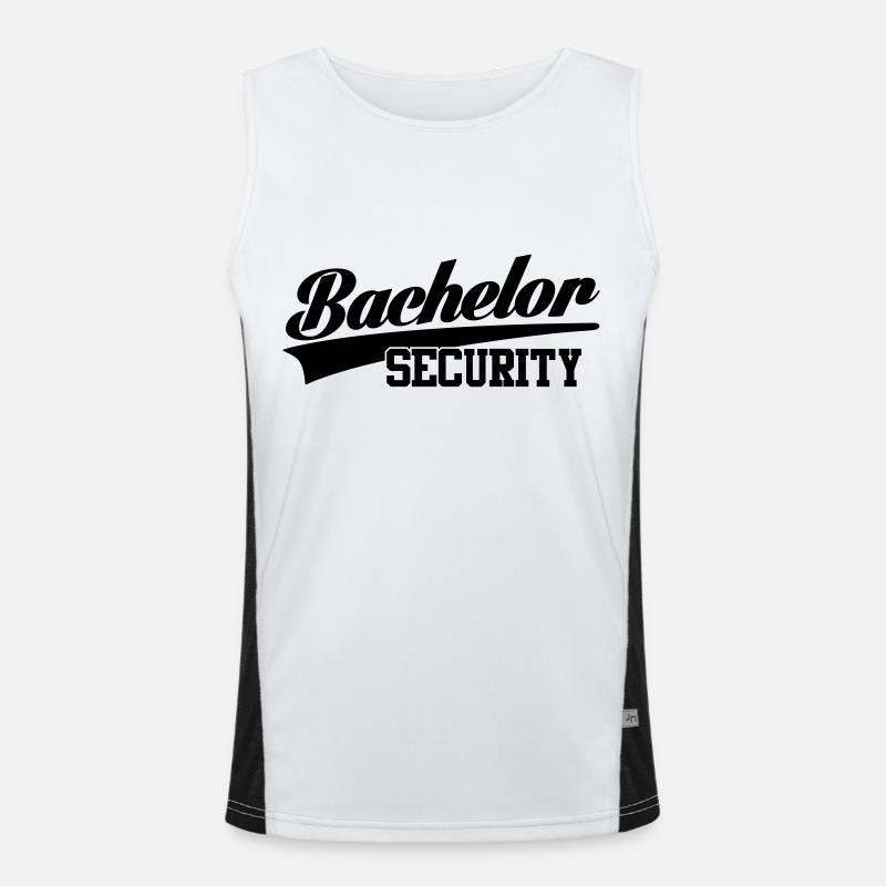 bachelor security - Men's Functional Contrast Tank Top  - white/black