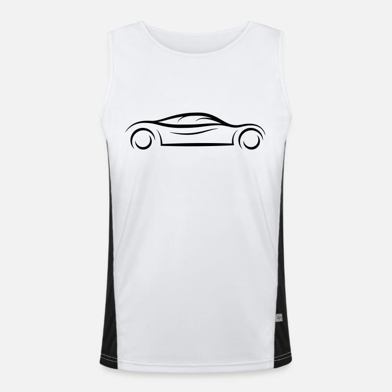 cool car logo mobile driver license driving fast Men's Functional Contrast Tank Top 