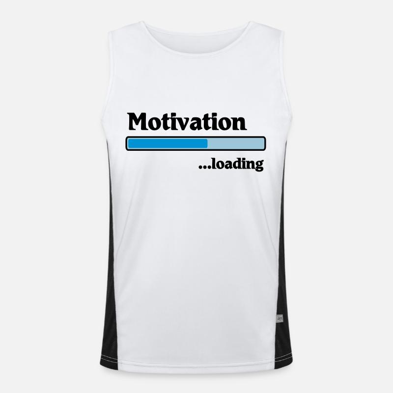 Motivation loading - Men's Functional Contrast Tank Top  - white/black