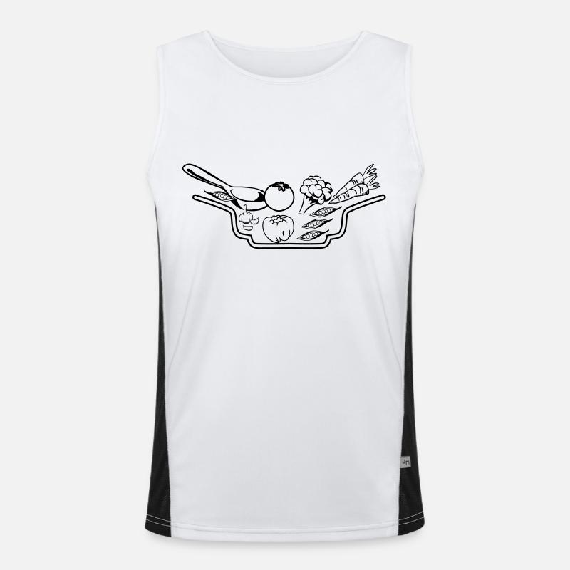 vegetable plate soup Men's Functional Contrast Tank Top 