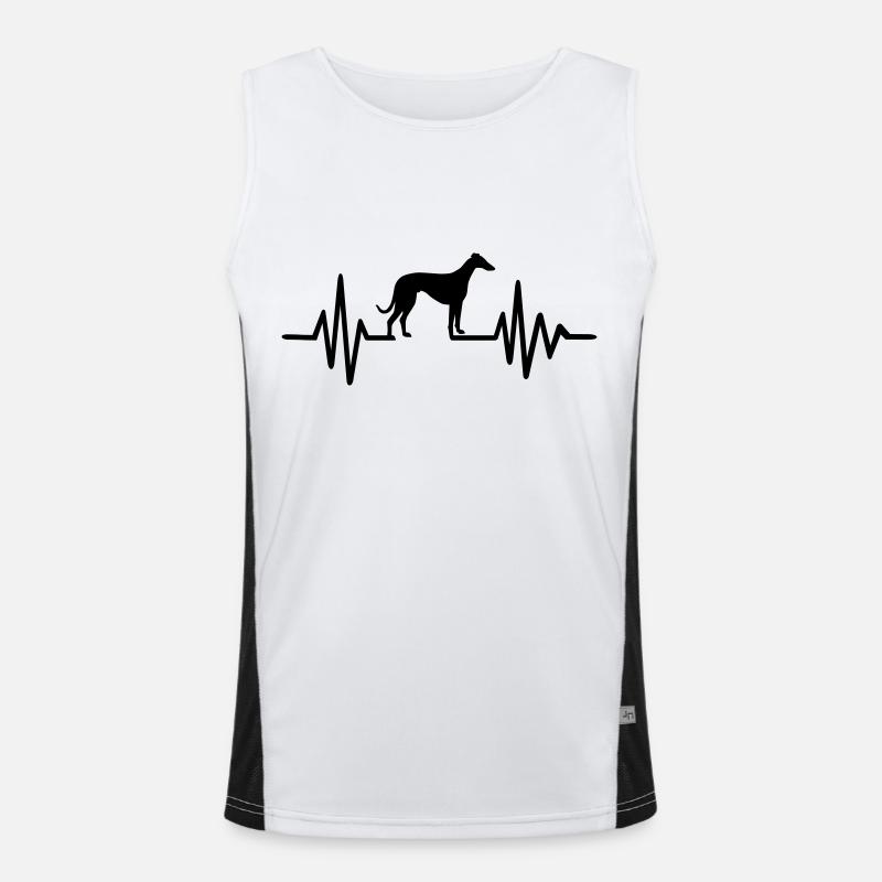 Windhund Funktionelles Kontrast-Tank Top für Männer 
