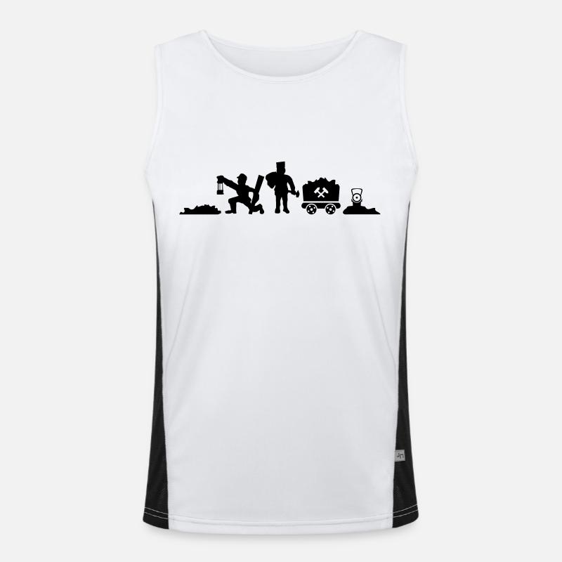 Menschen - Berbau Grube Funktionelles Kontrast-Tank Top für Männer 