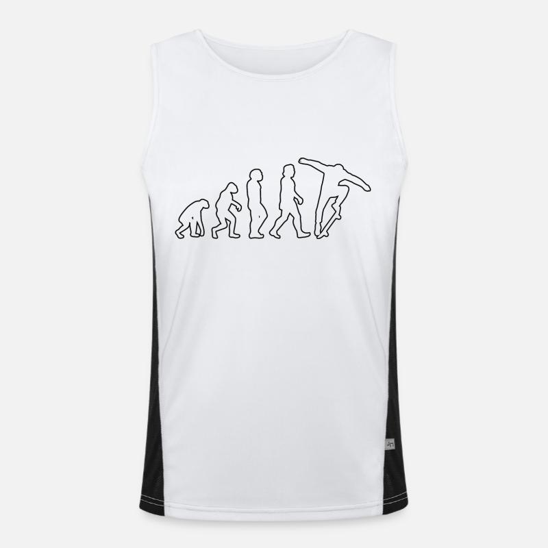 Skateboard Evolution Skateboarding Longboard Skate Funktionelles Kontrast-Tank Top für Männer 