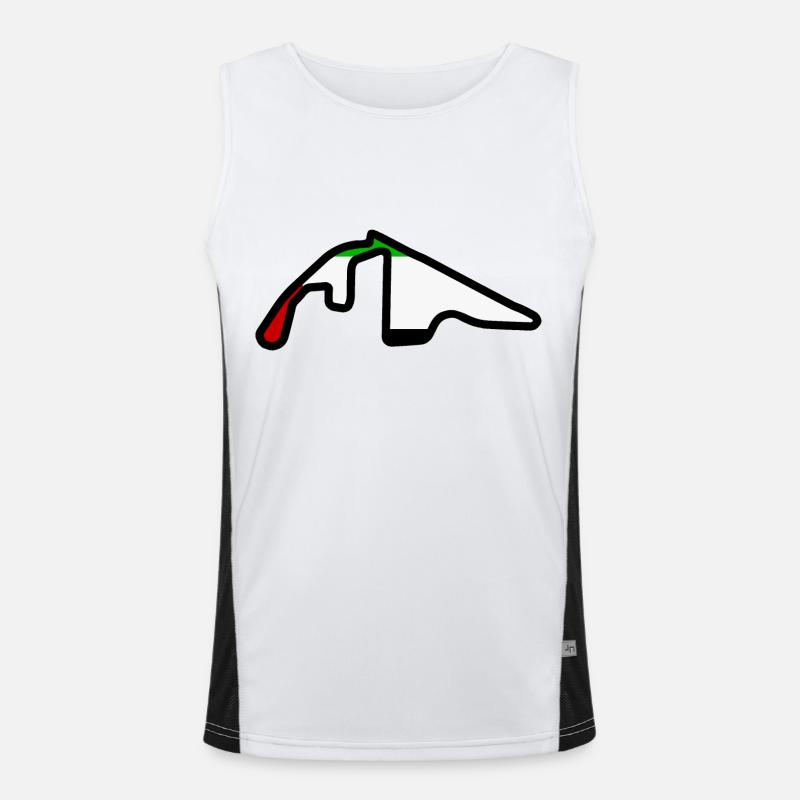 Circuit d’Abu Dhabi avec drapeau Débardeur respirant contrasté Homme 