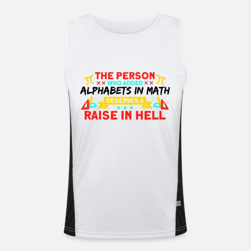 Math Mathematics Science Math Gift Men's Functional Contrast Tank Top 