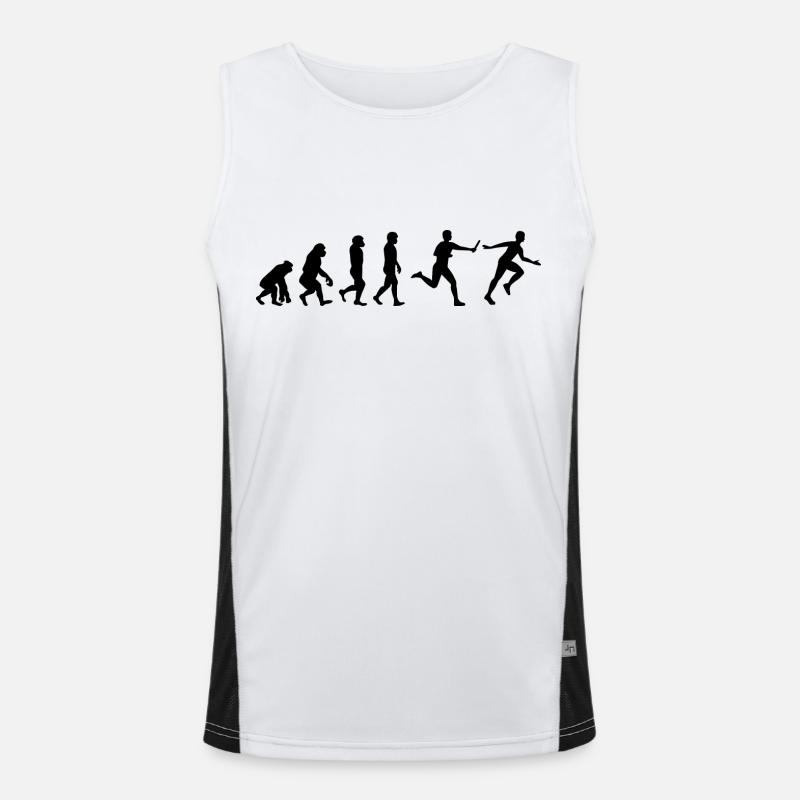 Relay race run athlete track & field Evolution Men's Functional Contrast Tank Top 