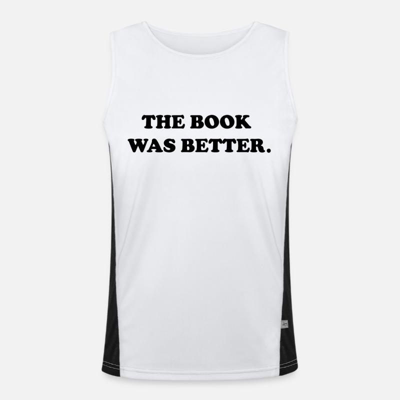 the book was better - Men's Functional Contrast Tank Top  - white/black