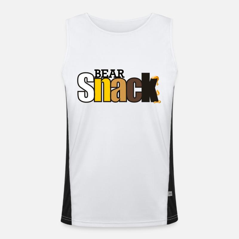 Bear Snack Funktionelles Kontrast-Tank Top für Männer 