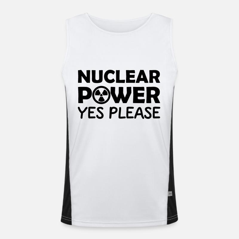 Nuclear Power, Yes Please, Nuclear Energy Men's Functional Contrast Tank Top 