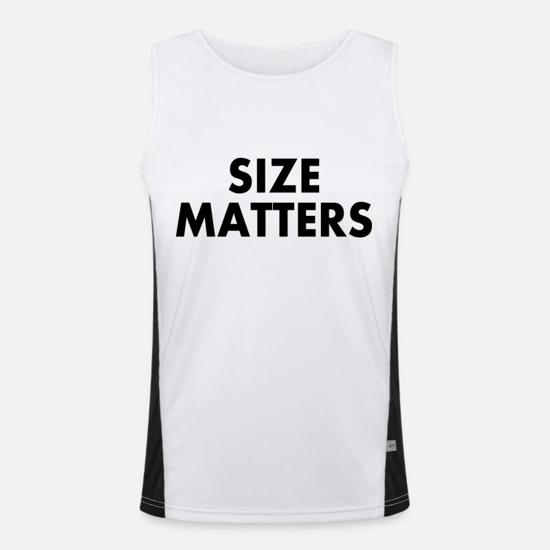 Size matters - Men's Functional Contrast Tank Top  - white/black