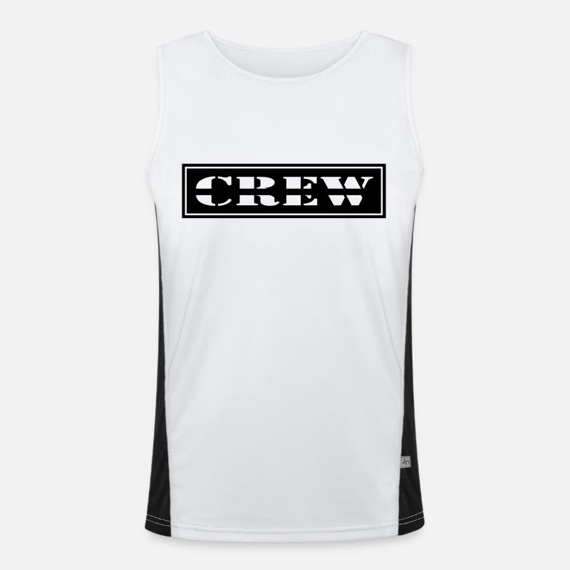 Crew Design im Patch Format Funktionelles Kontrast-Tank Top für Männer 