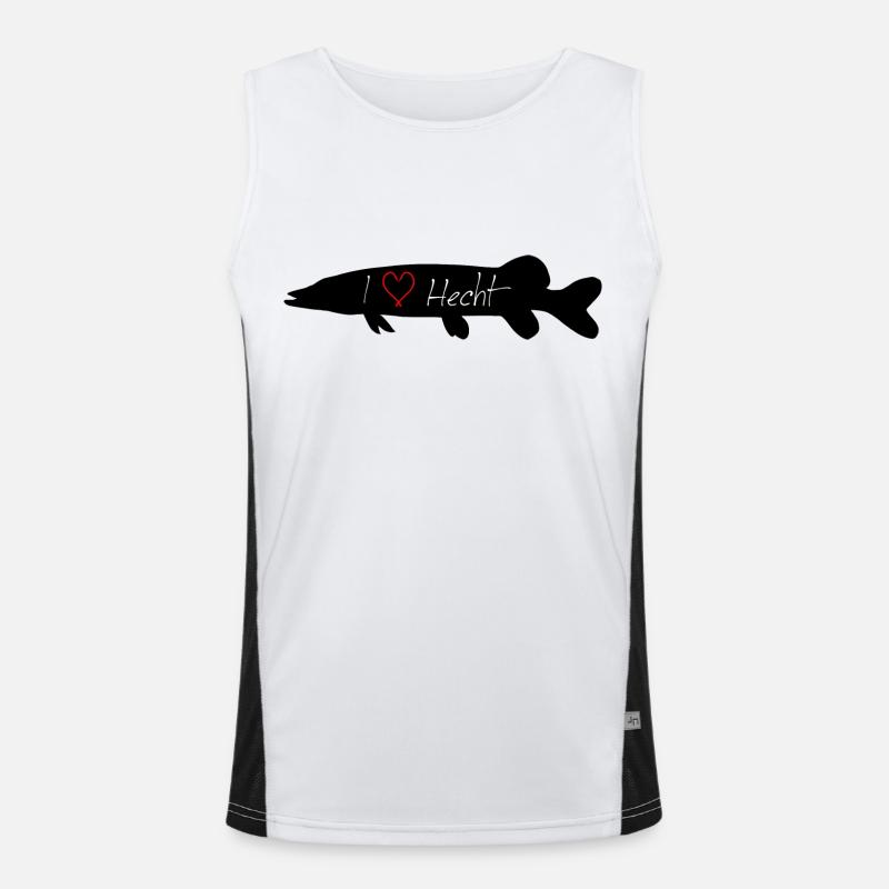 I Love Pike black Men's Functional Contrast Tank Top 