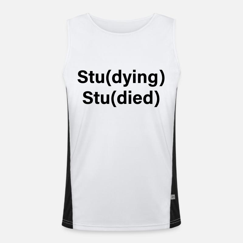 Stu(dying) Stu(died) - Men's Functional Contrast Tank Top  - white/black